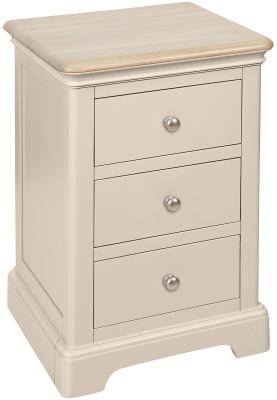 Cromwell Old Lace Painted 3 Drawer Bedside Cabinet