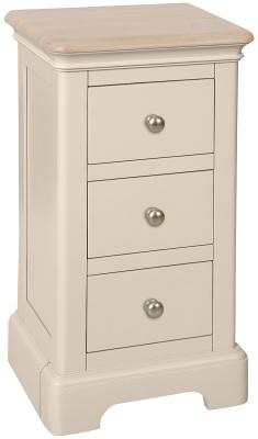 Cromwell Old Lace Painted 3 Drawer Compact Bedside Cabinet