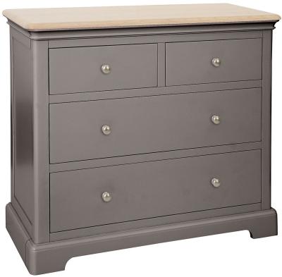 Product photograph of Cromwell Warm Grey Painted 2 2 Drawer Chest from Choice Furniture Superstore