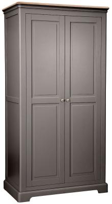 Cromwell Warm Grey Painted 2 Door Wardrobe