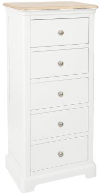 Product photograph of Cromwell White Painted 5 Drawer Wellington Chest from Choice Furniture Superstore