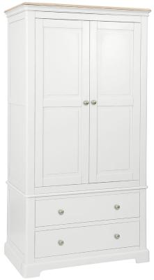 Product photograph of Cromwell White Painted 2 Door 2 Drawer Double Wardrobe from Choice Furniture Superstore