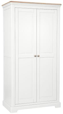 Product photograph of Cromwell White Painted 2 Door Wardrobe from Choice Furniture Superstore