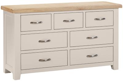 Product photograph of Wilmont Cobblestone Grey Painted 3 4 Drawer Chest from Choice Furniture Superstore