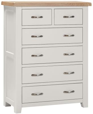 Product photograph of Wilmont Grey Mist Painted 2 4 Drawer Chest from Choice Furniture Superstore