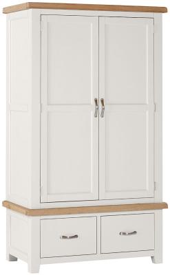 Wilmont Grey Mist Painted 2 Door Combi Wardrobe