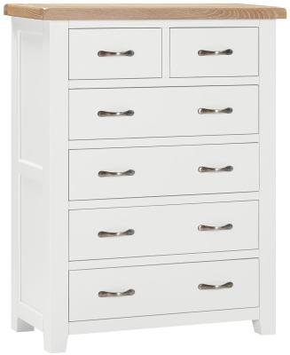 Product photograph of Wilmont White Painted 2 4 Drawer Chest from Choice Furniture Superstore