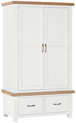 Wilmont White Painted 2 Door Combi Wardrobe