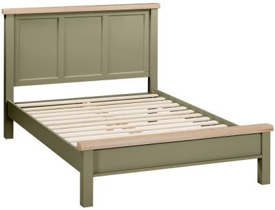 Product photograph of Wilmont Fern Green Painted Bed - Comes In 4ft 6in Double And 5ft King Size Options from Choice Furniture Superstore