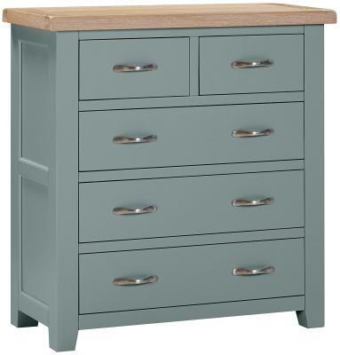 Product photograph of Wilmont Blue Lagoon Painted 2 3 Drawer Chest from Choice Furniture Superstore