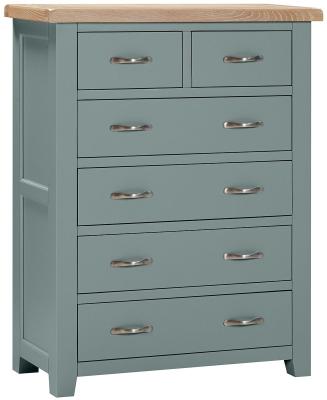 Wilmont Blue Lagoon Painted 24 Drawer Chest