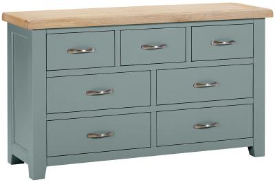 Wilmont Blue Lagoon Painted 34 Drawer Chest