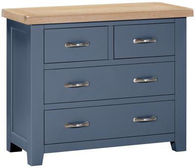 Product photograph of Wilmont Neptune Blue Painted 2 2 Drawer Chest from Choice Furniture Superstore