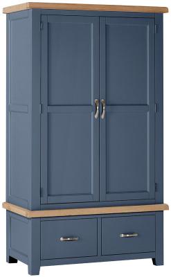 Wilmont Neptune Blue Painted 2 Door Combi Wardrobe