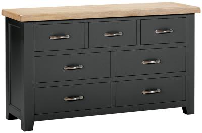 Product photograph of Wilmont Raven Black Painted 3 4 Drawer Chest from Choice Furniture Superstore