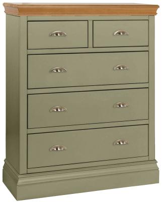 Versailles Fern Green Painted 23 Drawer Chest