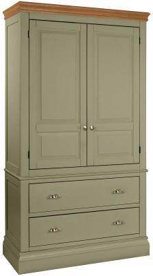 Versailles Fern Green Painted 2 Door Combi Wardrobe