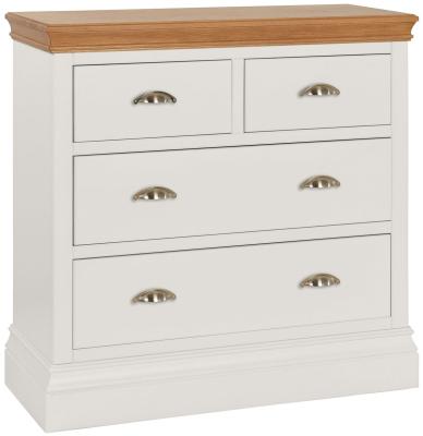 Product photograph of Versailles Grey Mist Painted 2 2 Drawer Chest from Choice Furniture Superstore