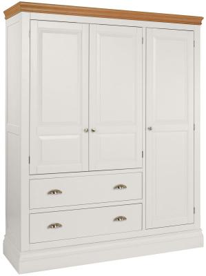 Versailles Grey Mist Painted 3 Door Triple Wardrobe