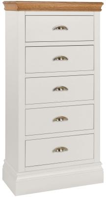 Product photograph of Versailles Grey Mist Painted 5 Drawer Wellington Chest from Choice Furniture Superstore