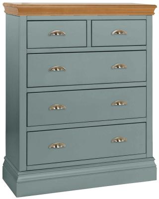 Product photograph of Versailles Blue Lagoon Painted 2 3 Drawer Chest from Choice Furniture Superstore