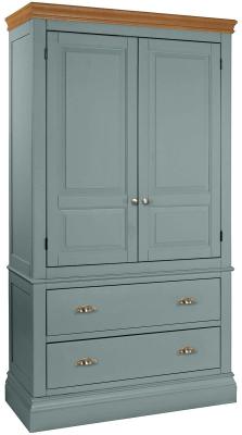 Versailles Blue Lagoon Painted 2 Door Combi Wardrobe