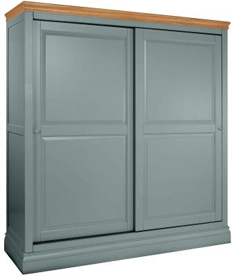 Product photograph of Versailles Blue Lagoon Painted 2 Door Sliding Wardrobe from Choice Furniture Superstore