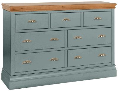 Versailles Blue Lagoon Painted 34 Drawer Chest