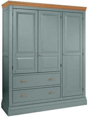 Product photograph of Versailles Blue Lagoon Painted 3 Door Triple Wardrobe from Choice Furniture Superstore