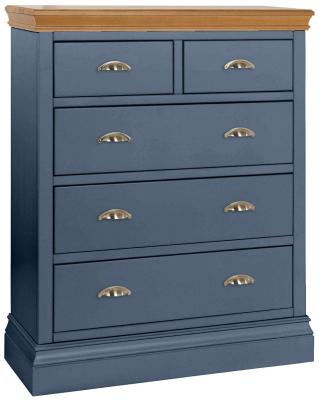 Product photograph of Versailles Neptune Blue Painted 2 3 Drawer Chest from Choice Furniture Superstore