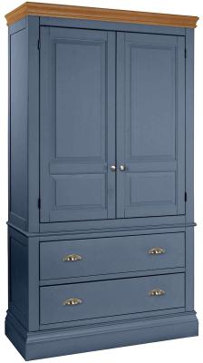 Versailles Neptune Blue Painted 2 Door Combi Wardrobe