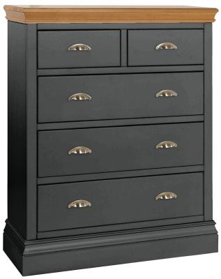 Versailles Raven Black Painted 23 Drawer Chest