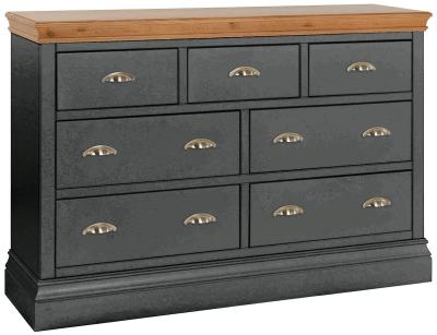 Product photograph of Versailles Raven Black Painted 3 4 Drawer Chest from Choice Furniture Superstore