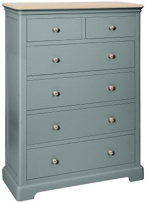 Product photograph of Cromwell Blue Lagoon Painted 2 4 Drawer Chest from Choice Furniture Superstore