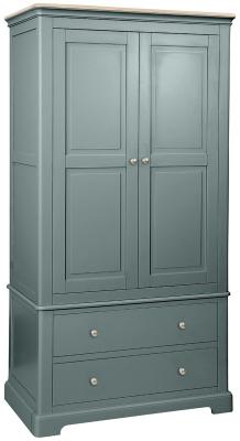 Cromwell Blue Lagoon Painted 2 Door Combi Wardrobe