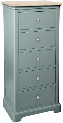 Cromwell Blue Lagoon Painted 5 Drawer Wellington Chest