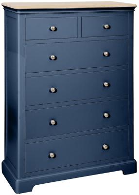 Product photograph of Cromwell Electric Blue Painted 2 4 Drawer Chest from Choice Furniture Superstore