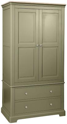 Cromwell Fern Green Painted 2 Door Combi Wardrobe