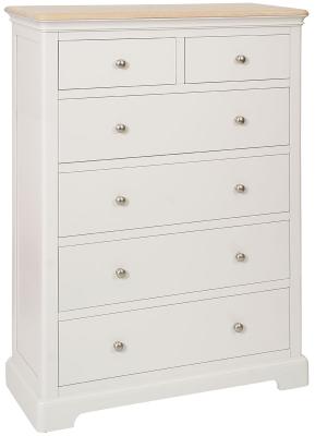 Product photograph of Cromwell Grey Mist Painted 2 4 Drawer Chest from Choice Furniture Superstore