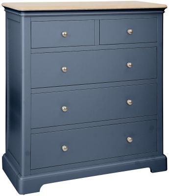 Product photograph of Cromwell Neptune Blue Painted 2 3 Drawer Chest from Choice Furniture Superstore