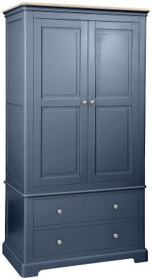 Cromwell Neptune Blue Painted 2 Door Combi Wardrobe