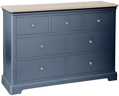 Product photograph of Cromwell Neptune Blue Painted 3 4 Drawer Chest from Choice Furniture Superstore