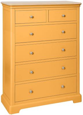 Product photograph of Cromwell Orange Mustard Painted 2 4 Drawer Chest from Choice Furniture Superstore