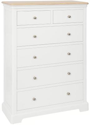 Product photograph of Cromwell White Painted 2 4 Drawer Chest from Choice Furniture Superstore