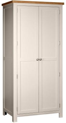 Lundy Cobblestone Grey Painted 2 Door Wardrobe