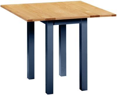 Product photograph of Lundy Electric Blue Painted 2 Seater Square Drop-leaf Dining Table from Choice Furniture Superstore