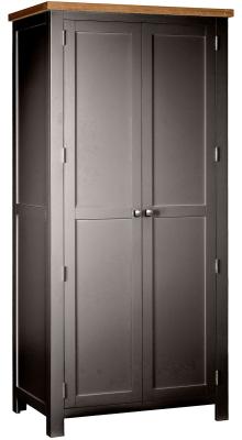 Product photograph of Lundy Warm Grey Painted 2 Door Wardrobe from Choice Furniture Superstore