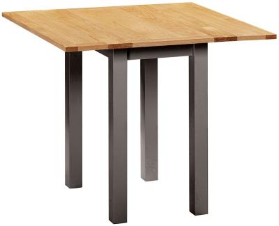 Lundy Warm Grey Painted 2 Seater Square Dropleaf Dining Table