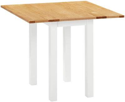 Lundy White Painted 2 Seater Square Dropleaf Dining Table