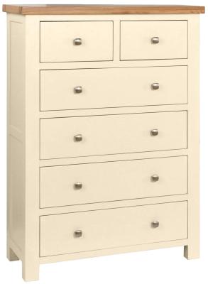 Product photograph of Lundy Ivory Painted 2 4 Drawer Chest from Choice Furniture Superstore